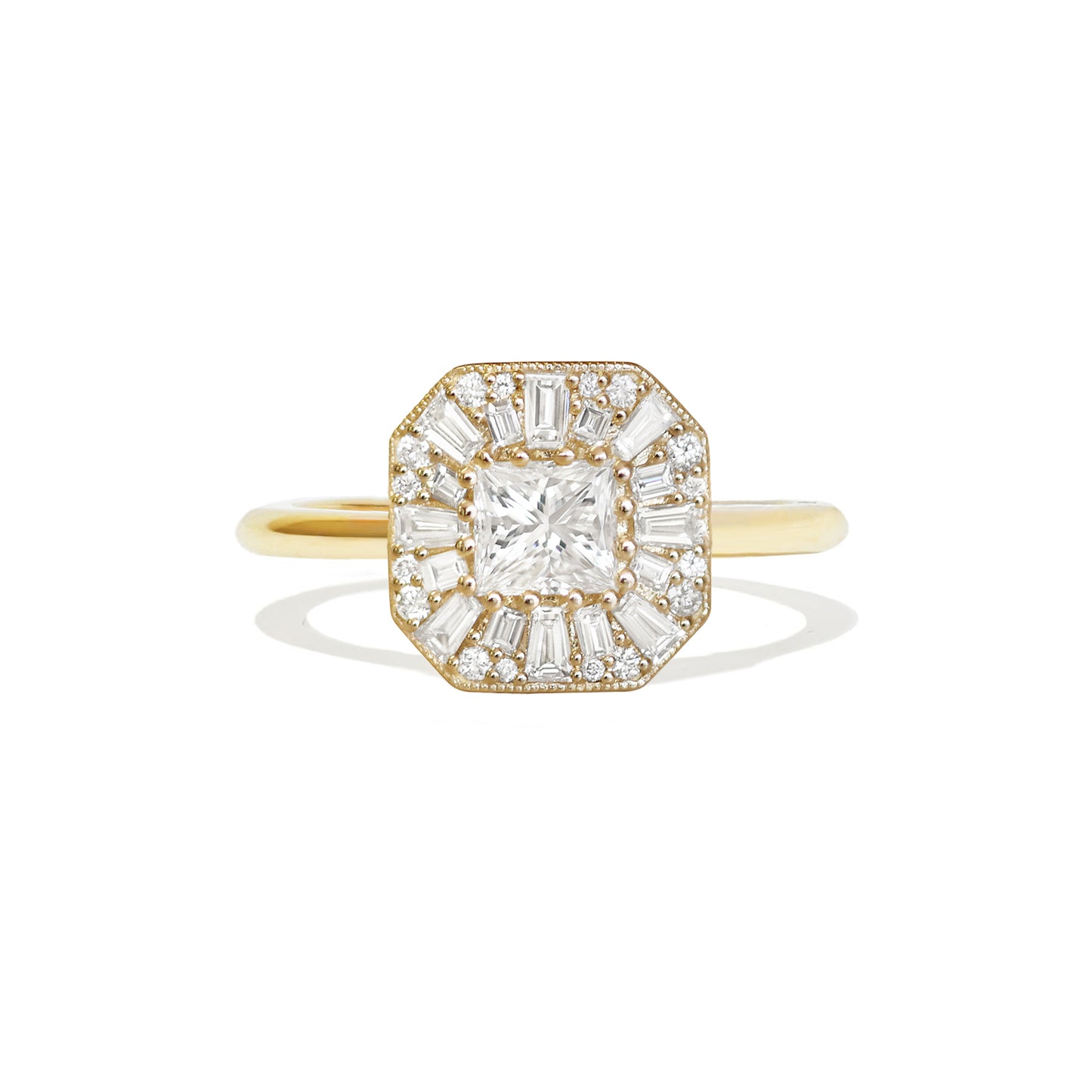 Custom Princess Cut Ballerina Mosaic Diamond Ring