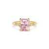 Radiant Pink Sapphire Wild Vine Diamond Ring