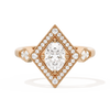 Diamond Shape Halo Oval