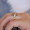 Round Diamond Mosaic Sunflower Ring