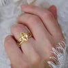 Split Shank Marquise Champagne Diamond Solitaire