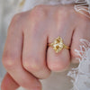 Split Shank Marquise Champagne Diamond Solitaire