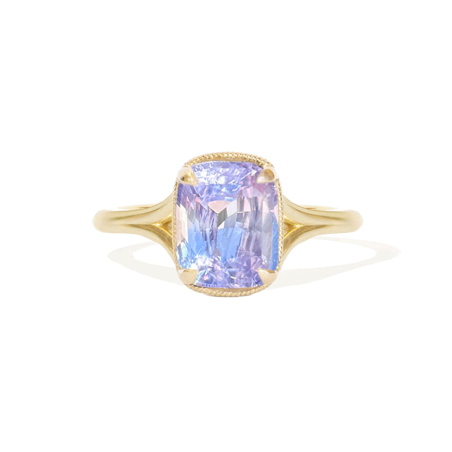 3.62 Cushion Cut Lavender Sapphire