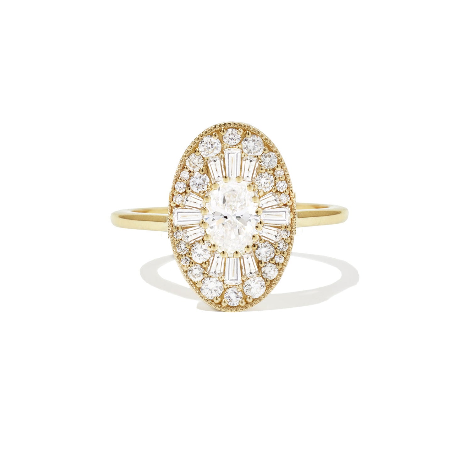 Oval Shape Ballerina Oval Diamond Mosaic Ring