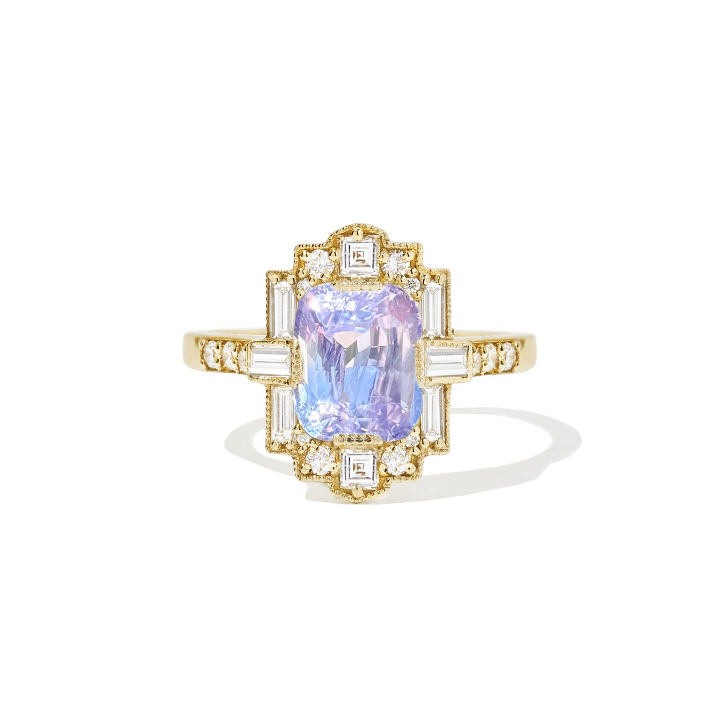 3.62 Cushion Cut Lavender Sapphire
