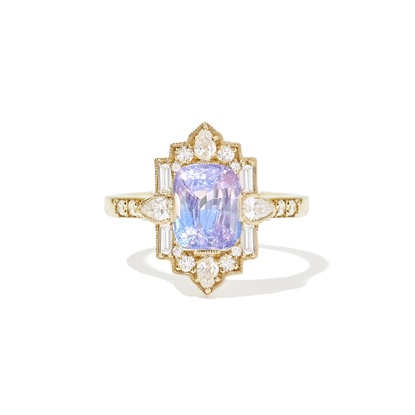 3.62 Cushion Cut Lavender Sapphire