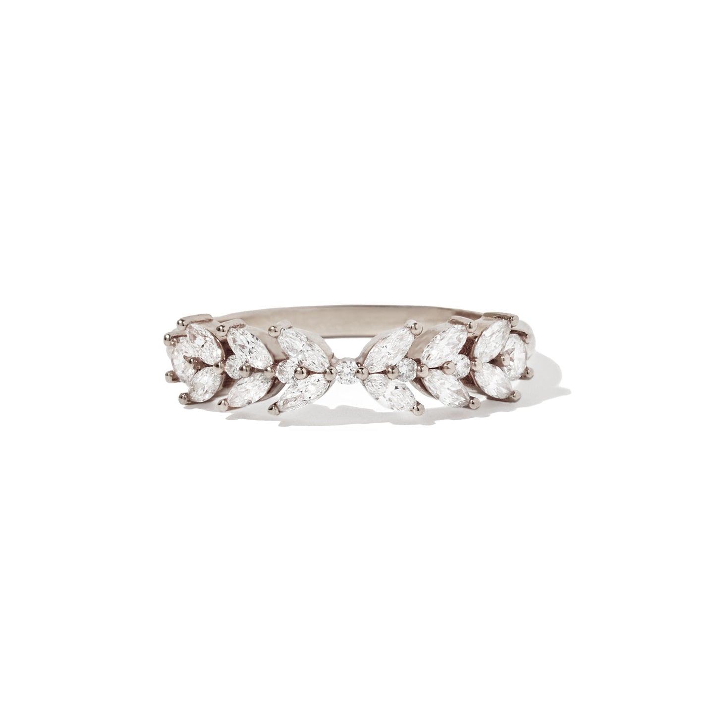 Marquise & Round Lily Diamond Mosaic Band