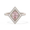 Diamond Shape Halo Oval