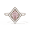 Diamond Shape Halo Oval