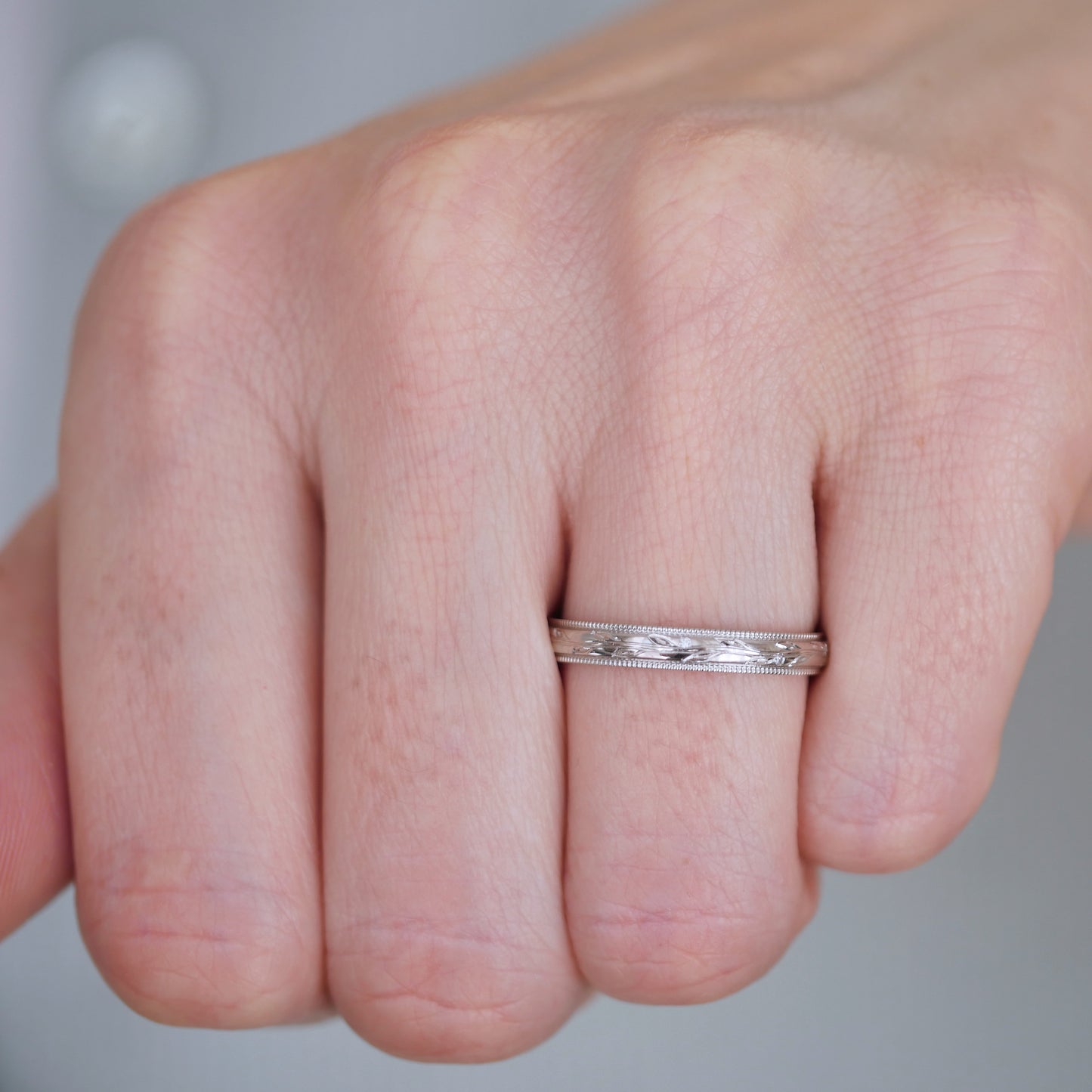 Women's Olive Branch Wedding Ring