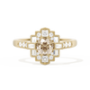 Square Deco with Round Brilliant Cut