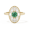 Round with Feather Marquise