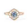 Square Deco with Round Brilliant Cut