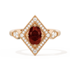 Diamond Shape Halo Oval