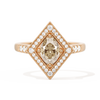 Diamond Shape Halo Oval