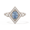 Diamond Shape Halo Oval
