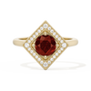 Diamond Shape Halo Round