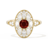 Round with Feather Marquise
