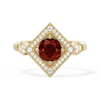 Diamond Shape Halo Round