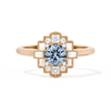 Square Deco with Round Brilliant Cut