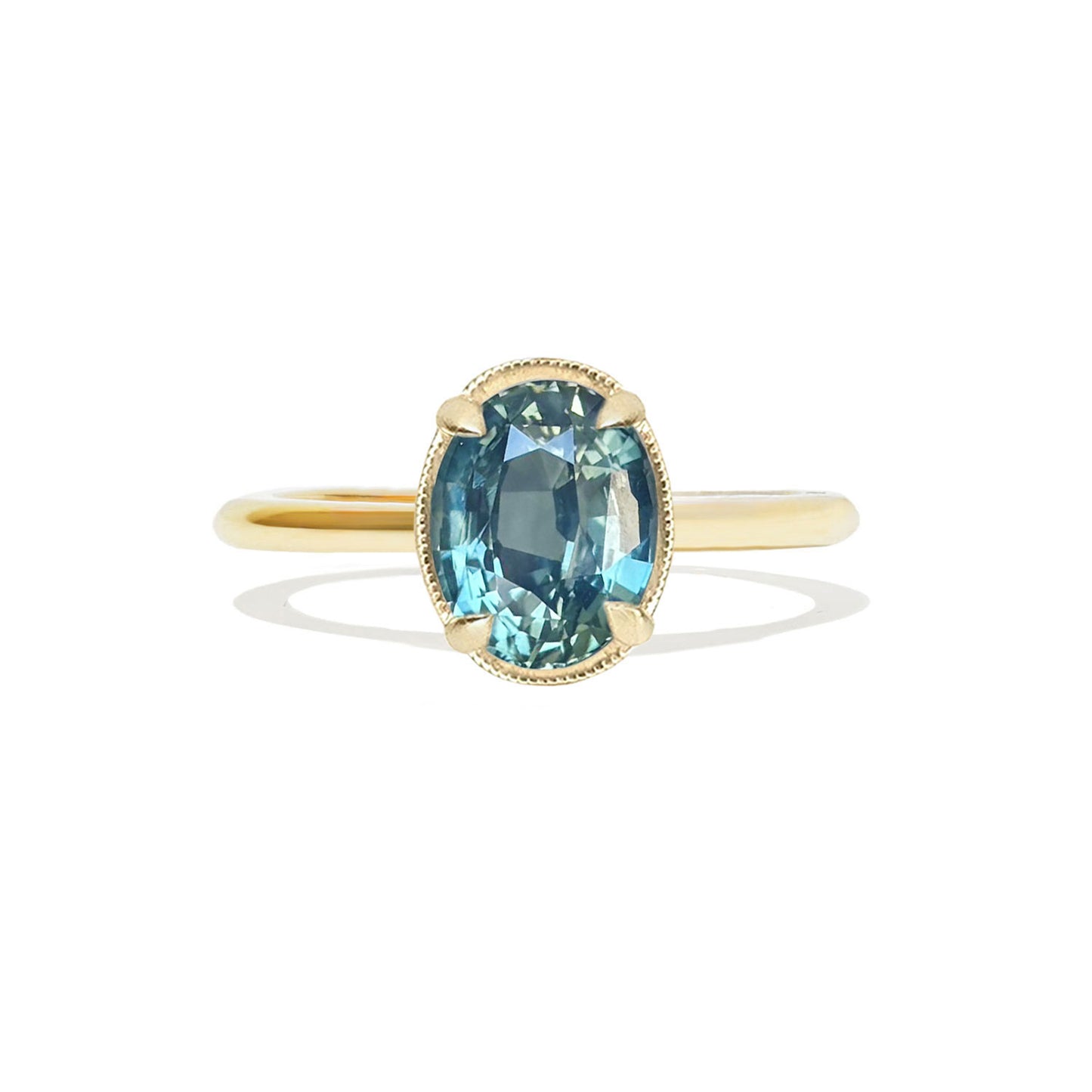 2.51 Oval Cut Teal Sapphire