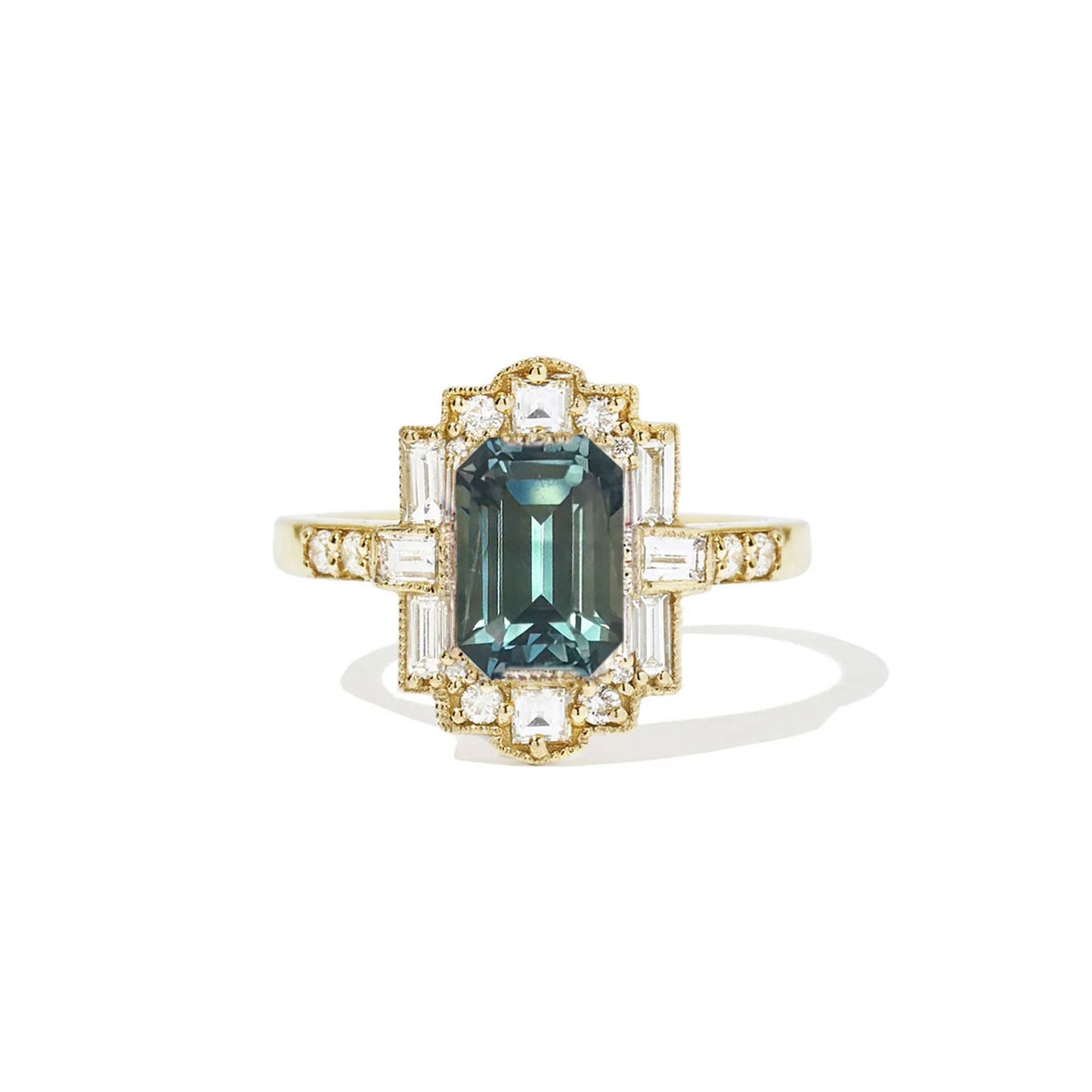 2.17 Emerald Cut Teal Sapphire