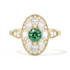 Round with Feather Marquise