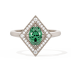 Diamond Shape Halo Oval