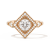 Diamond Shape Halo Round