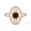 Round with Feather Marquise