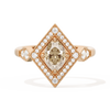 Diamond Shape Halo Oval