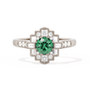 Square Deco with Round Brilliant Cut