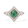 Diamond Shape Halo Round