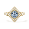 Diamond Shape Halo Round