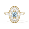 Round with Feather Marquise