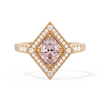 Diamond Shape Halo Oval