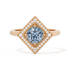 Diamond Shape Halo Round