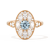 Round with Feather Marquise