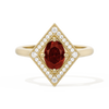 Diamond Shape Halo Oval
