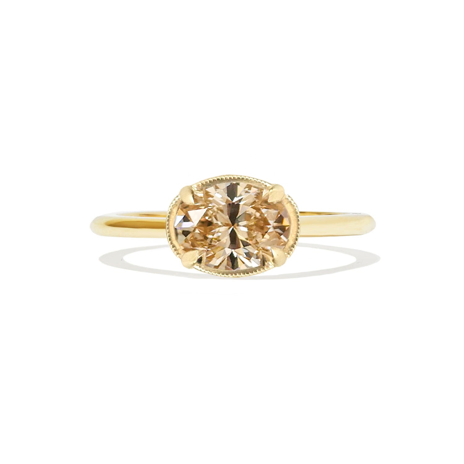Custom East West Champagne Solitaire