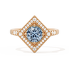 Diamond Shape Halo Round