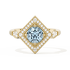 Diamond Shape Halo Round