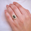 Custom Deco Emerald & Pear Black Diamond Set
