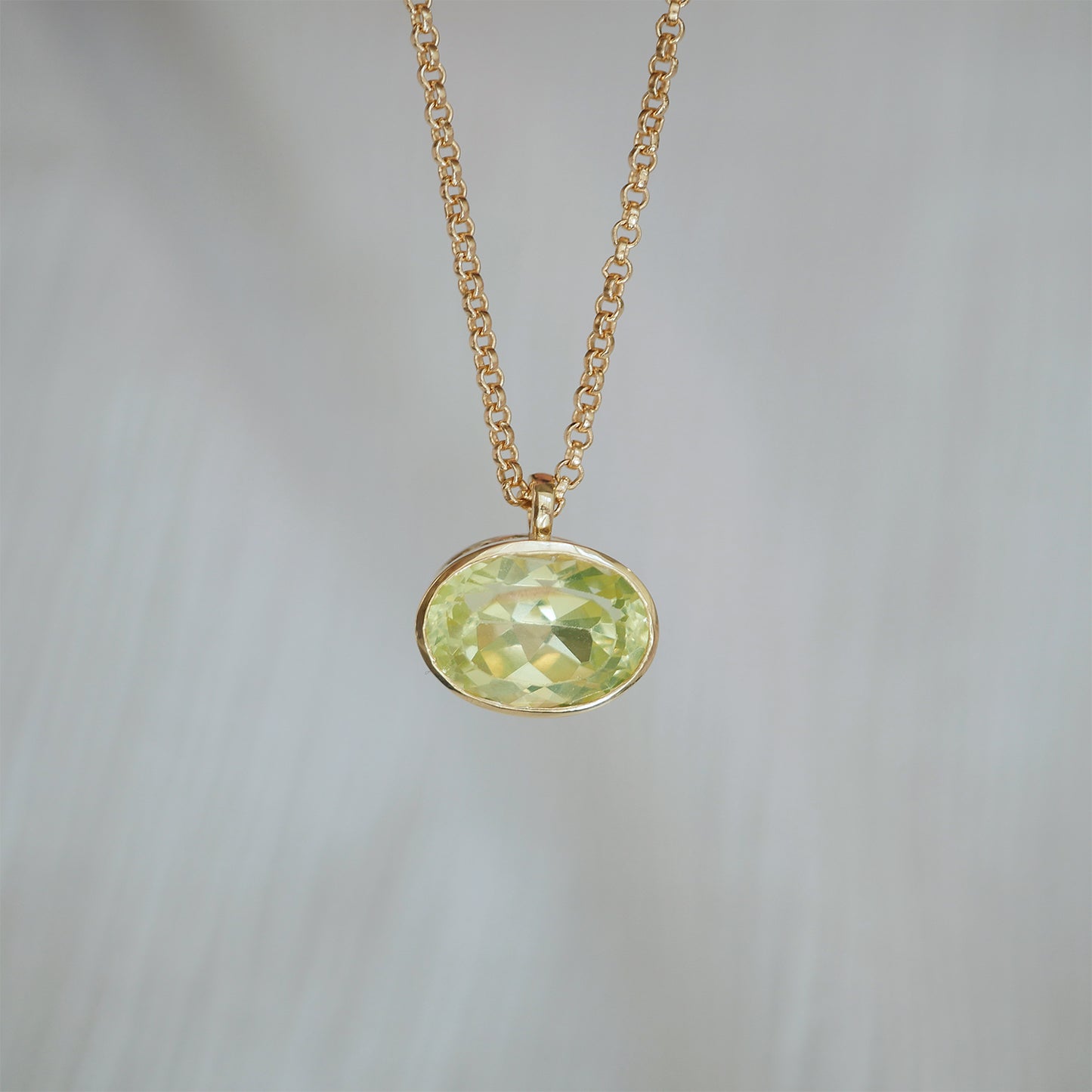 Custom 16" Bezel East West Pendant