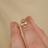 Custom Oval Champagne Solitaire Ring