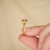 Custom Oval Champagne Solitaire Ring