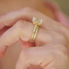 Moonflower Asscher Cut Diamond Ring