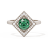 Diamond Shape Halo Round