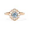 Square Deco with Round Brilliant Cut