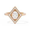 Diamond Shape Halo Oval